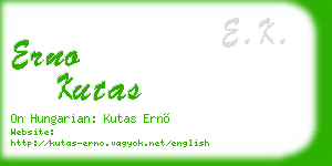 erno kutas business card